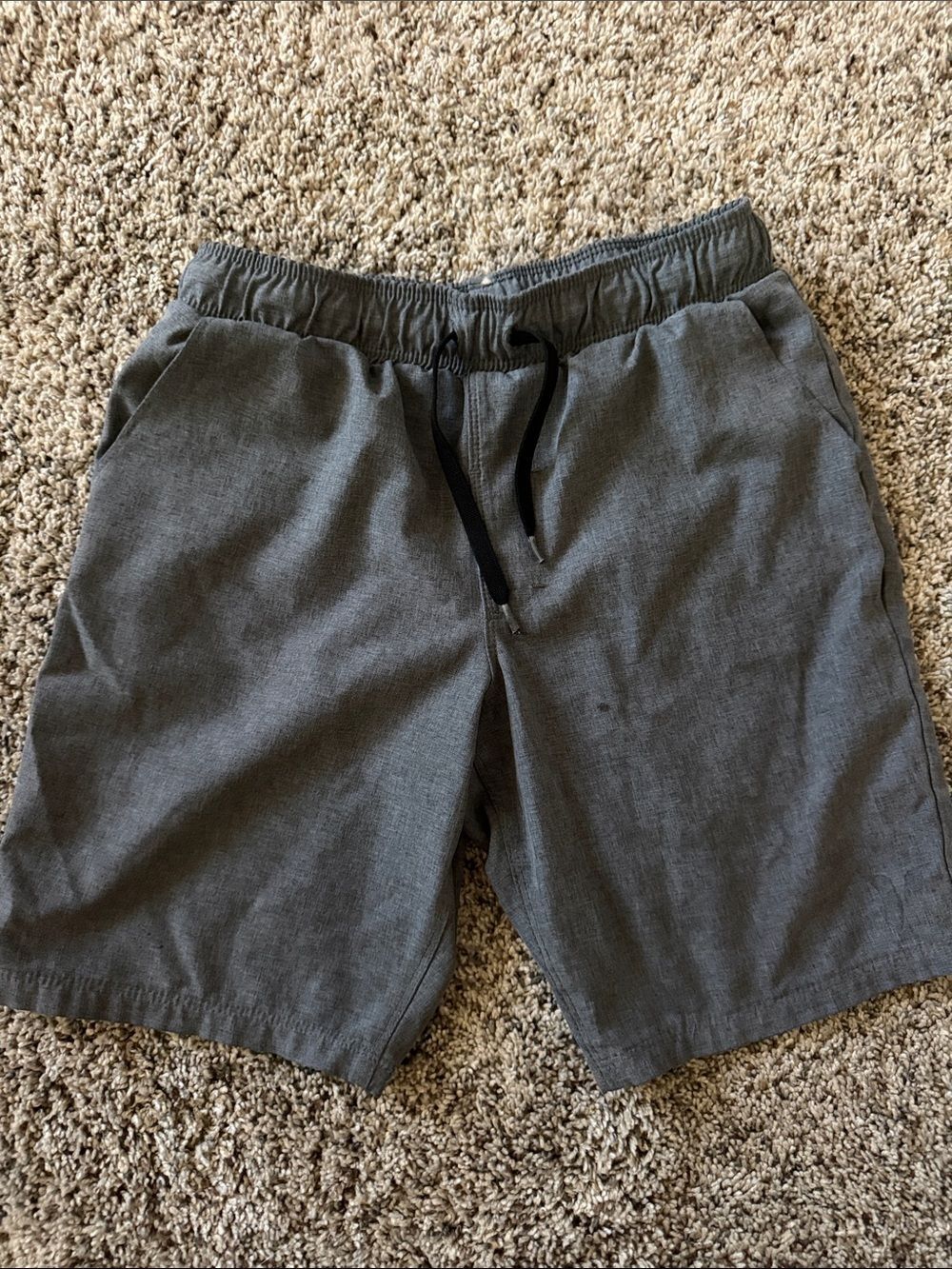 Hurley Charcoal Elastic-Waist Pull-On Shorts